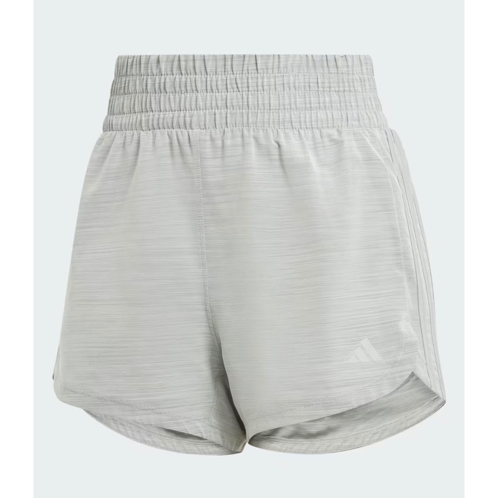 Adidas Running Women's 3-Stripes Pacer Activewear 3" Shorts Heather Gray Size XS